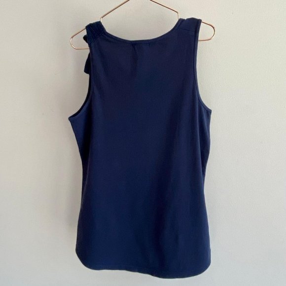 J. Crew Crewcuts Everyday Navy Blue Tank top with Eyelet Bow - Picture 4 of 12